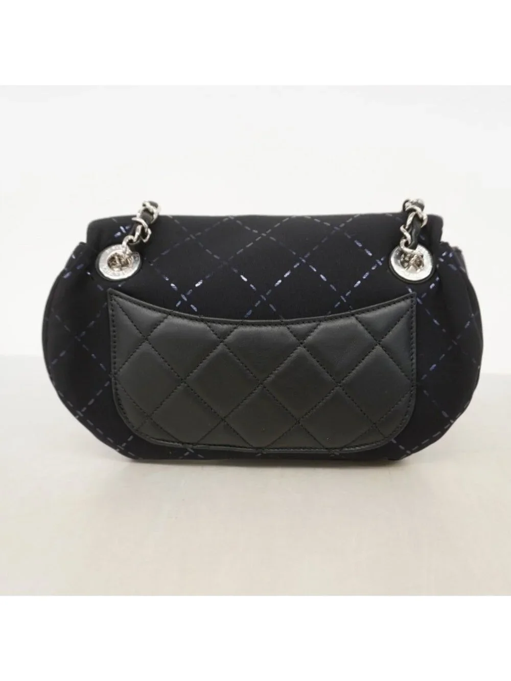 Chanel Waist Bag Jersey Black Silver - Picture 7 of 7